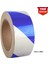 Reflektif Fosforlu Çapraz Şerit Bant, Çift Renk Reflekte Ikaz Bandı 5cm x 25M Beyaz Mavi 6002 1