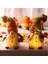Güz Şükran Günü Gnomes Peluş Süslemeleri - 2 Pcs Işıkları ile Sonbahar Isveç Tomte Bebek Ev Masa Süsleri Hediye Için (Yurt Dışından) 4