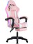 Pink Star Işıklı - Masaj Özellikli Oyuncu Koltuğu Pembe-Beyaz 4