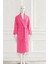 Kadın Havlulu Banyo Bornoz Takımı Pamuklu Fuşya 3
