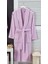 Kadın Havlulu Banyo Bornoz Takımı Lila %100 Pamuklu 2