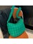 Yeşil Kadın Crossbody Çanta Pilili Bulut Kapitone Onay Bayan Çanta Uzay Pamuk Moda Basit Büyük Kapasiteli Rahat Alışveriş Çantası (Yurt Dışından) 1