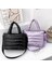 Şampanya Moda Kış Uzay Yastıklı Pamuklu Kadın Crossbody Çanta Rahat Naylon Büyük Kapasiteli Kadın Omuz Çantaları Düz Renk Çanta (Yurt Dışından) 2