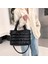 Şampanya Moda Kış Uzay Yastıklı Pamuklu Kadın Crossbody Çanta Rahat Naylon Büyük Kapasiteli Kadın Omuz Çantaları Düz Renk Çanta (Yurt Dışından) 3