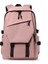 Bir 15 Inç Polyester Su Geçirmez Düz Renk Basit Erkek Sırt Çantası Moda Çift Öğrenci Bilgisayar Sırt Çantası Renk: Pembe/boyut: 15 Inç (Yurt Dışından) 1