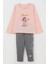 Kız Çocuk Taytlı Takım Sevimli Kız Baskılı Kalpli 2-6 Yaş, Pembe 6
