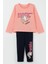 Kız Çocuk Taytlı Takım Unicorn Baskılı 1.5-5 Yaş, Somon 4