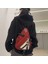 Üçgen Sırt Çantası Renk Bloğu Ayarlanabilir Kavisli Omuz Kayışı Benzersiz Tasarım Çoklu Cepler Taşınabilir Işaretli Zipper Moda Rengi: Kırmızı L- (Yurt Dışından) 1