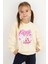 Kız Çocuk Sweatshirt Kalp Baskılı 2-6 Yaş, Krem 5