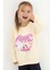 Kız Çocuk Sweatshirt Kalp Baskılı 2-6 Yaş, Krem 6