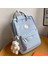 Gençler Kampüs Daypack Peluş Kolye Kawaii Sırt Çantası ile Büyük Kapasite Iş Kampı Için Katı Fermuarı Sporlar Seyahat Sırt Çantası Renk: Mavi/boyut: Bear Bebek ile (Yurt Dışından) 1