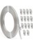 30FT Hortum Kelepçesi Ürünlük Kiti, Dıy Metal Kayışlar+15 Pcs Bağlantı Taşıyıcıları Ayarlanabilir Hortum Kelepçeleri, Solucan Dişli Bandı Hortum Kelepçesi (Yurt Dışından) 1