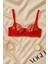 Kırmızı Dantelli Şeffaf Sütyen Külot Takımı 2