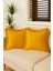 Fırfırlı Sarı Kırlent Kılıfı Dekoratif Bohem Soft Koltuk Sırt Yastık Hediyelik Yılbaşı 45X45 1