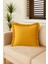 Fırfırlı Sarı Kırlent Kılıfı Dekoratif Bohem Soft Koltuk Sırt Yastık Hediyelik Yılbaşı 45X45 2