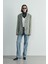 Yeşil Julie Ekose Blazer Ceket 6