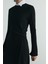 Siyah Norena Düğümlü Midi Elbise 3