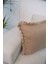 Fırfırlı Bej Kırlent Kılıfı Dekoratif Bohem Soft Koltuk Sırt Yastık Hediyelik Yılbaşı 45X45 3