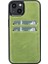 Apple iPhone 13 Uyumlu Deri Kartlıklı Arka Kapak G16 Yeşil 1