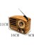 Küçük Boy Retro, Nostaljik, Ahşap Tasarım Bluetooth Hoparlörlü, Şarjlı, Taşınabilir Büyük Döndürülebilen Düğmeli FM/AM Destekli Radyo NS3380 (4887) 5