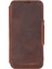 Apple iPhone 16 Pro Uyumlu, Hakiki Deri, El Yapımı, Cüzdanlı Kılıf, Antik Kahve 3
