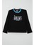 Erkek Çocuk Uzun Kollu Tişört Yazı Baskılı 5-9 Yaş, Siyah 5