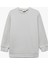 Pamuklu Uzun Kollu Bisiklet Yaka Oversize Basic Sweatshirt 2