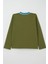 Erkek Çocuk Uzun Kollu Tişört Yazı Baskılı 5-9 Yaş, Haki Yeşil 5