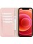 Apple iPhone 12 Pro Max Uyumlu Deri Cüzdanlı Kılıf Nu2 Pembe 2