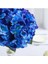 Yapay Çiçek Ortanca Demeti Mavi Koyu Yıkanabilir Kumaş 50 cm Uzun Ömürlü 6