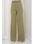 Kadın Rahat Kalıp Geniş Paça Beli Lastikli Triko Pantolon 3