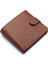 Hakiki Deri Kağıt Para, Bozuk Para ve Kart Bölmeli Patlı Erkek Cüzdanı - Taba 2
