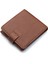 Hakiki Deri Kağıt Para, Bozuk Para ve Kart Bölmeli Patlı Erkek Cüzdanı - Taba 4