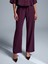 72195 Beli Lastikli Salaş Pantolon-Bordo 5