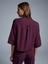 50530 V Yaka Düğmeli Bluz-Bordo 2