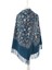 Petrol Mavi Taşlı Nakışlı Kışlık Şal 2