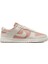 Dunk Low Leather Unisex Sneaker Hakiki Deri Krem Pembe Spor Ayakkabı 1