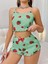 Kadın Yeşil Çilek Desenli Şortlu Pijama Takımı 5060 2