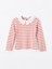 Lcw Kids Pembe Bebe Yaka Çizgili Kız Çocuk Tişört 1
