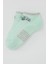 Kız Çocuk Patik Çorap Sevgi Temalı Yazı Baskılı 3-8 Yaş, Su Yeşili 1
