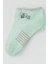 Kız Çocuk Patik Çorap Sevgi Temalı Yazı Baskılı 3-8 Yaş, Su Yeşili 3