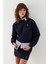 Gömlek Detaylı Sweatshirt Lacivert 3