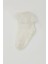 Kız Çocuk Soket Çorap Bilek Kısmı Dantel Detaylı 9-10 Yaş, Krem 3
