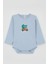 Erkek Bebek Çıtçıtlı Zıbın Body Şoför Timsahcık Baskılı 9 Ay-3 Yaş, Açık Mavi 4