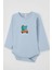 Erkek Bebek Çıtçıtlı Zıbın Body Şoför Timsahcık Baskılı 9 Ay-3 Yaş, Açık Mavi 6