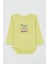 Erkek Bebek Çıtçıtlı Body Avcı Kedicik Baskılı 9 Ay-3 Yaş, Fıstık Yeşili 4