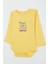 Erkek Bebek Çıtçıtlı Body Avcı Kedicik Baskılı 9 Ay-3 Yaş, Sarı 7