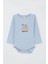 Erkek Bebek Çıtçıtlı Zıbın Body Avcı Kedicik Baskılı 9 Ay-3 Yaş, Açık Mavi 5