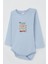 Erkek Bebek Çıtçıtlı Zıbın Body Avcı Kedicik Baskılı 9 Ay-3 Yaş, Açık Mavi 7