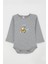 Erkek Bebek Çıtçıtlı Body Küçük Tamirci 9 Ay-3 Yaş, Koyu Gri Melanj 4